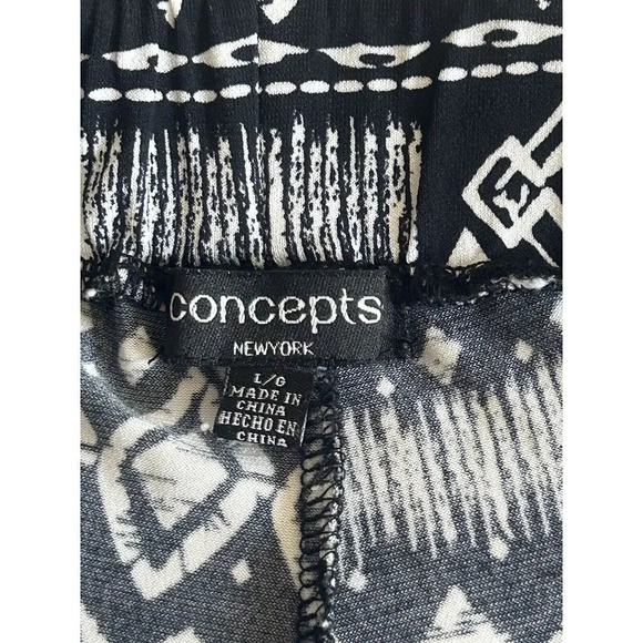 concepts new york womens pants white black size Large Pockets - Picture 11 of 12